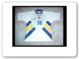 Anders Limpar wore this jersey as SWEDEN took 3rd place for the 1994 World Cup in the USA . 