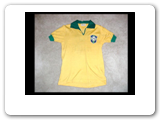 Djamla Santos was the first Brazilian to play 100 times for BRAZIL. He also appeared in 4 FIFA World Cups winning it twice. This is his jersey from the 1962 tournament in Chile.